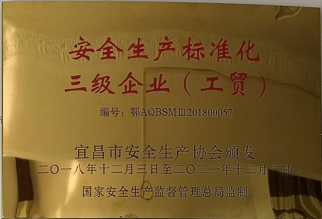 2018安全生產標準化三級企業